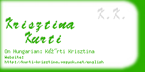 krisztina kurti business card